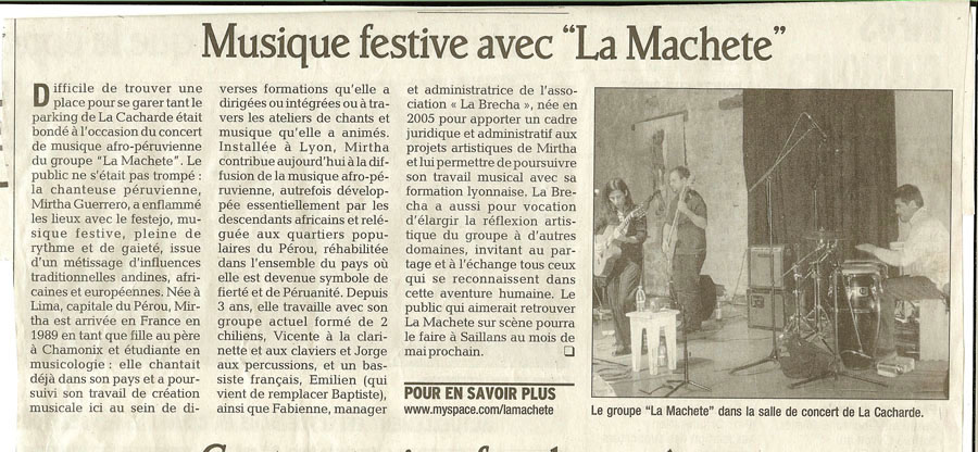 8 eme dition semaine "Histoires d'Amrique latine" de Saint-Pray en ardche avec l'association Ayllu et Partage sans Frontires - la presse - article 07<