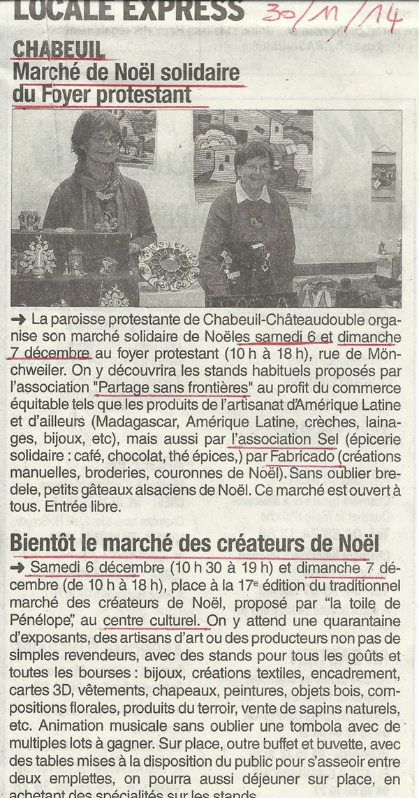 article de presse de la semaine amrique latine de Bourg les Valence 2012